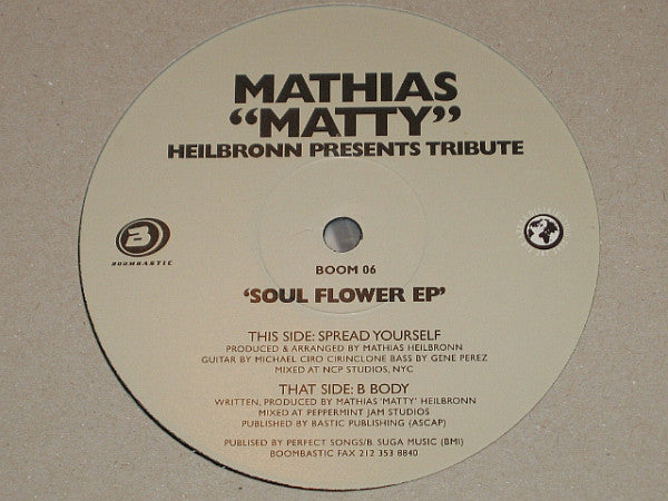 Matthias Heilbronn Presents Tribute : Soul Flower EP (12", EP)