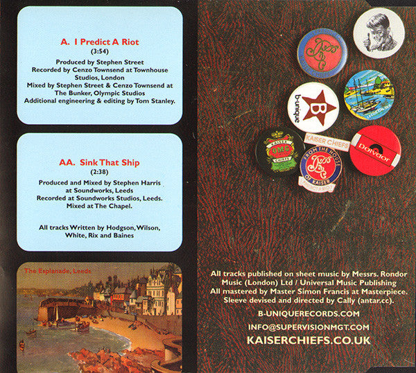 Kaiser Chiefs : I Predict A Riot / Sink That Ship (CD, Single)