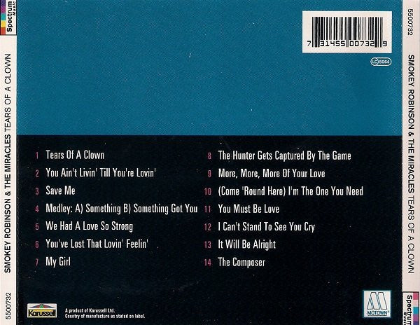 The Miracles : Tears Of A Clown (CD, Comp)