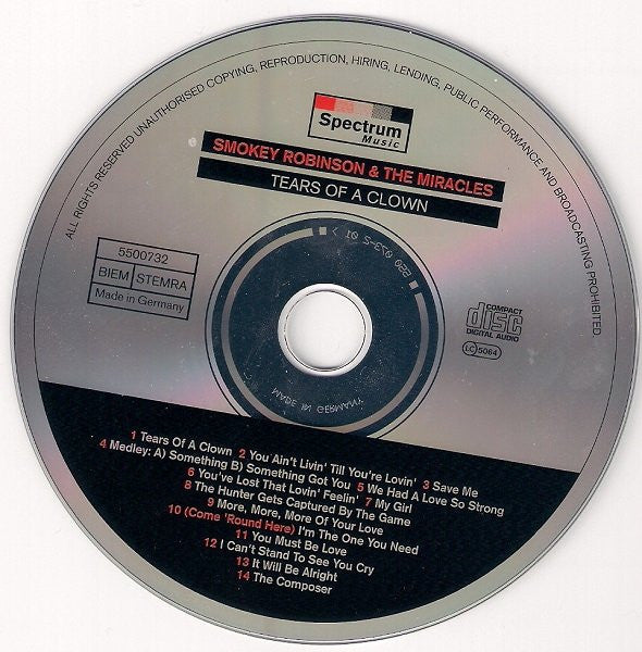 The Miracles : Tears Of A Clown (CD, Comp)