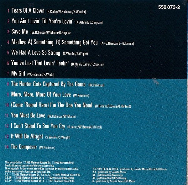 The Miracles : Tears Of A Clown (CD, Comp)