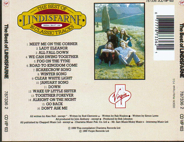 Lindisfarne : The Best Of Lindisfarne - 16 Classic Tracks (CD, Comp)
