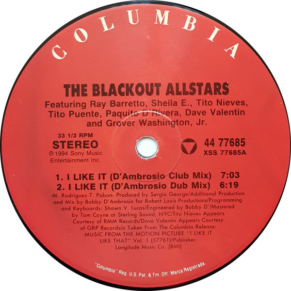 The Blackout Allstars : I Like It (12")