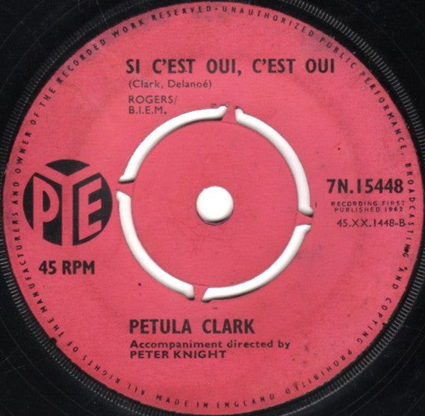 Petula Clark : Ya Ya Twist  (7", Single)