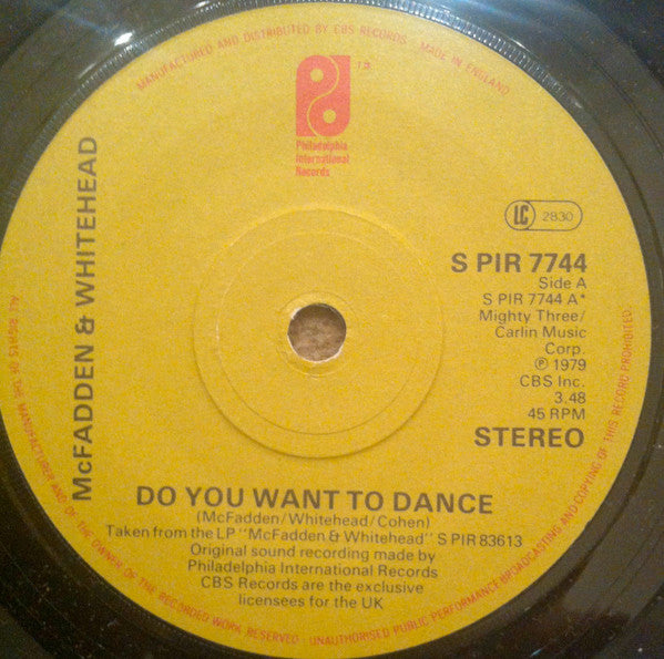 McFadden & Whitehead : Do You Want To Dance (7")
