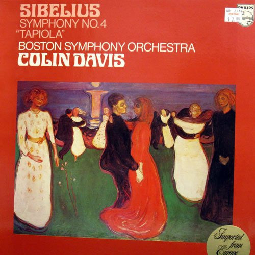Jean Sibelius / Boston Symphony Orchestra - Sir Colin Davis : Symphony No. 4 / Tapiola (LP)