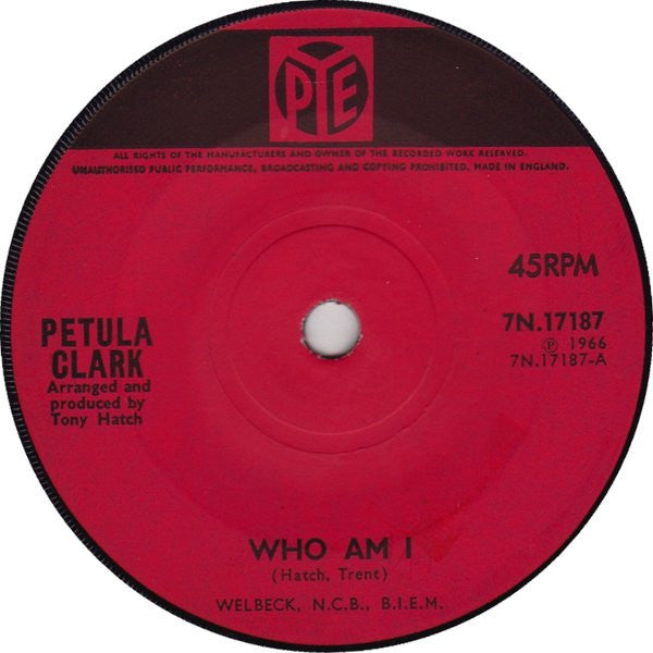 Petula Clark : Who Am I (7", Single)