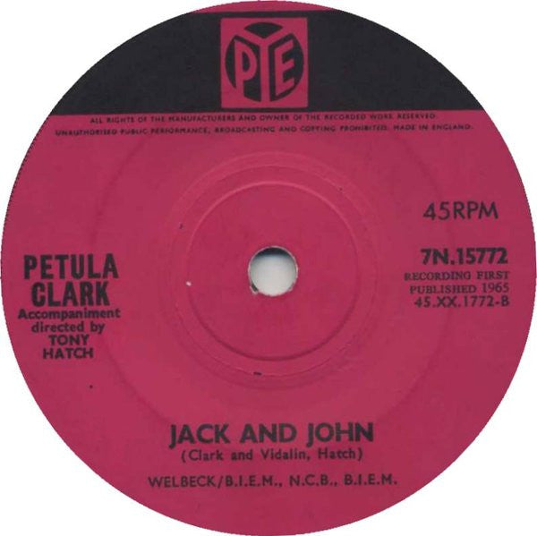 Petula Clark : I Know A Place (7", Single)