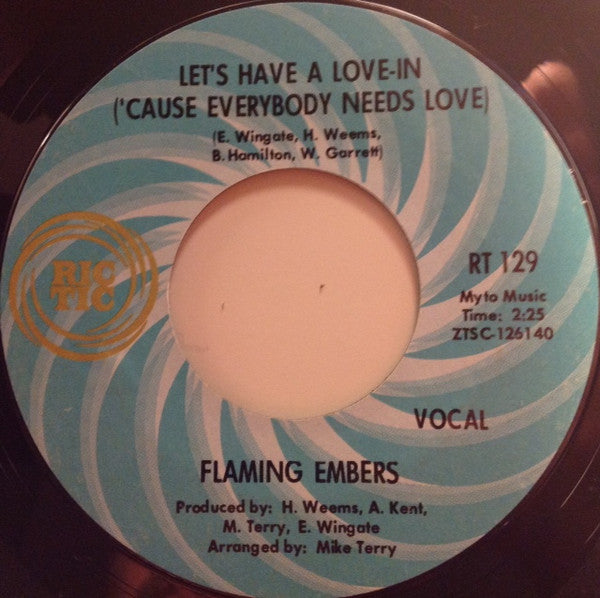 Flaming Ember / Wingate's Love-In Strings : Let's Have A Love-In ('Cause Everybody Needs Love) (7", Single, Mono, Styrene, Ter)