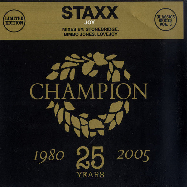 Staxx : Joy (12", Ltd)