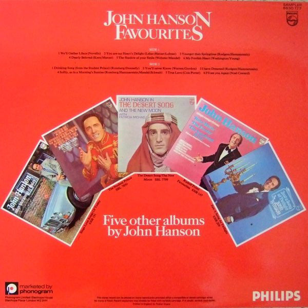 John Hanson (3) : John Hanson Favourites (LP, Smplr)