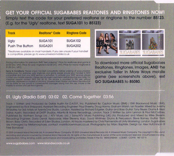 Sugababes : Ugly (CD, Single, CD1)