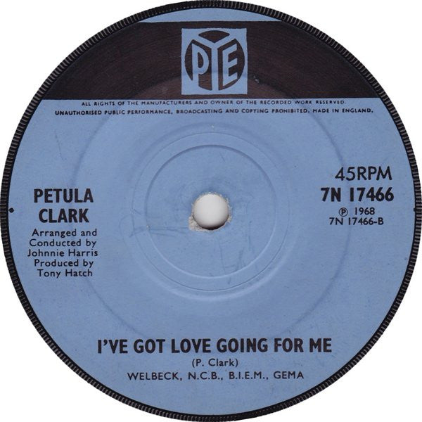 Petula Clark : Kiss Me Goodbye (7", Single)