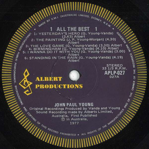 John Paul Young : All The Best (LP, Comp)