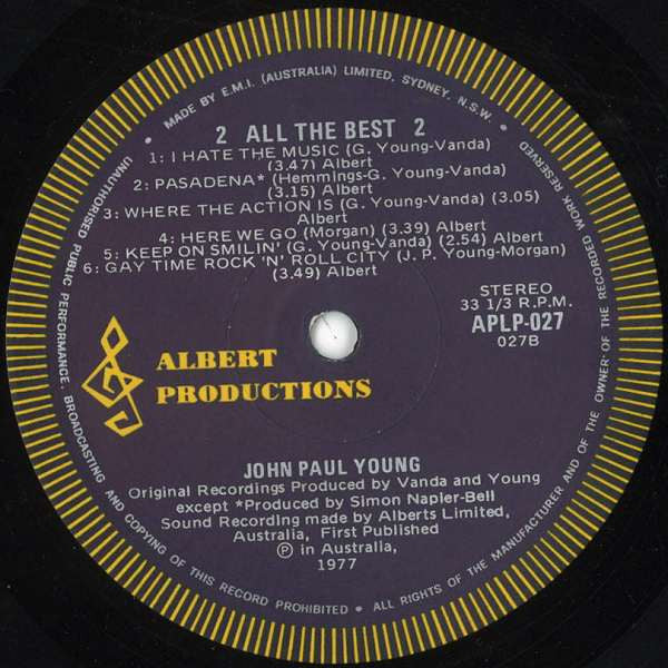 John Paul Young : All The Best (LP, Comp)