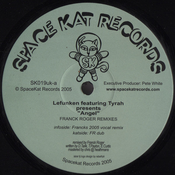 Lefunken Featuring Tyrah : Angel (Franck Roger Remixes) (12")