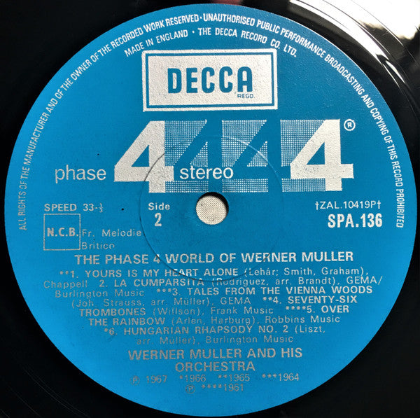 Werner Müller Und Sein Orchester : The Phase 4 World Of Werner Müller (LP, Comp)
