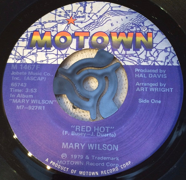 Mary Wilson : Red Hot / Midnight Dancer (7", Single)