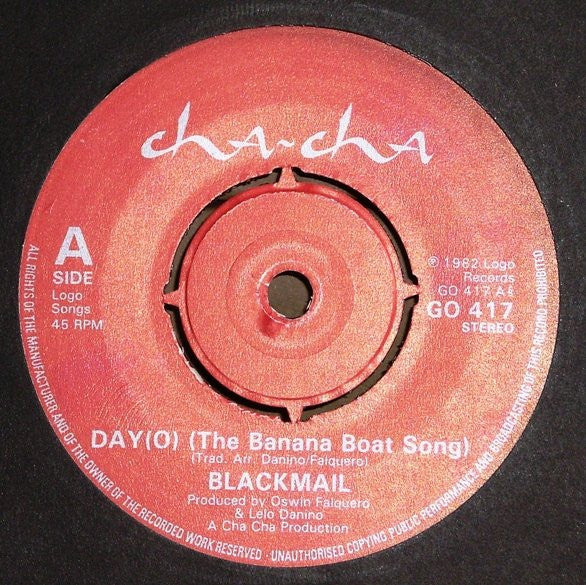 Blackmail (6) : Day O (The Banana Boat Song) (7")