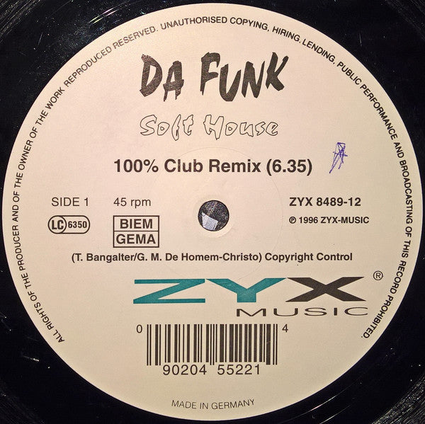 Soft House : Da Funk (12", Maxi)