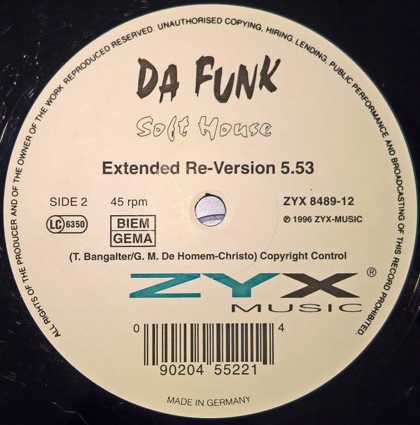 Soft House : Da Funk (12", Maxi)
