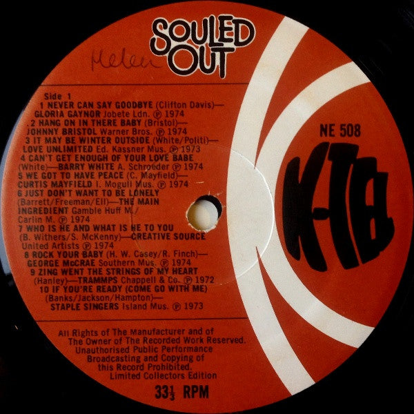 Various : Souled Out (LP, Comp, Ltd)