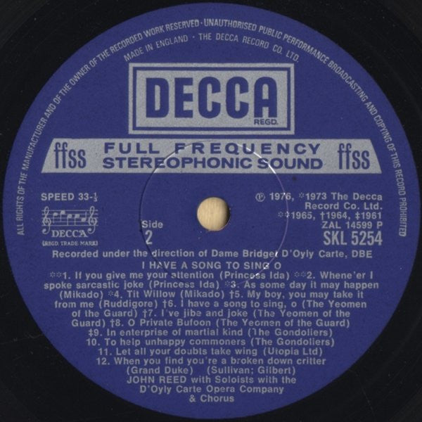 John Reed (6) : I Have Song To Sing O (LP, Comp)