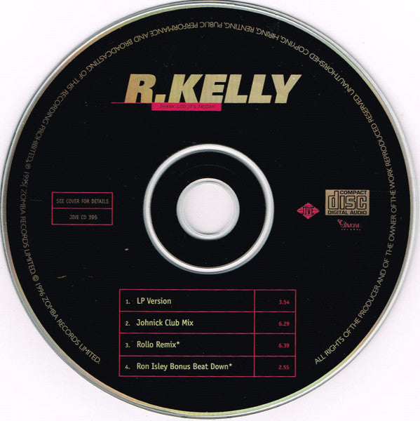 R. Kelly : Thank God It's Friday (CD, Single)