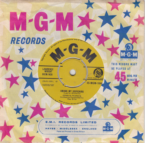 Connie Francis : Among My Souvenirs (7", Single)
