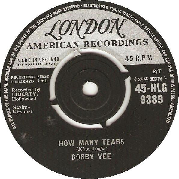 Bobby Vee : How Many Tears / Baby Face (7", Single)