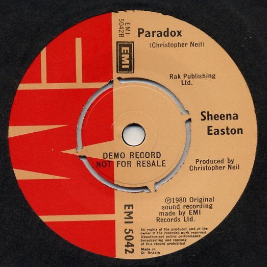 Sheena Easton : Modern Girl (7", Single, Promo)