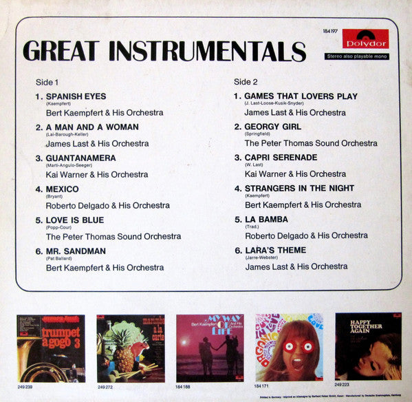 Various : Great Instrumentals (LP, Comp)
