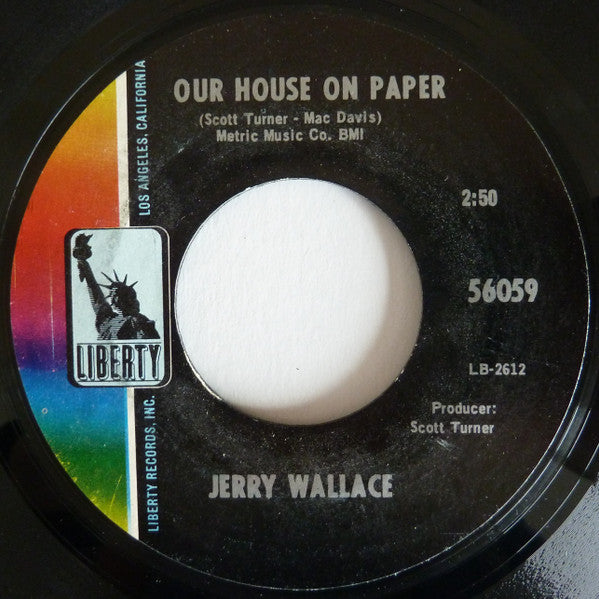 Jerry Wallace : Our House On Paper (7", Single)