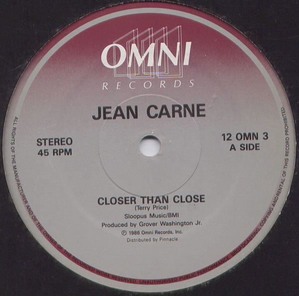 Jean Carn : Closer Than Close (12")