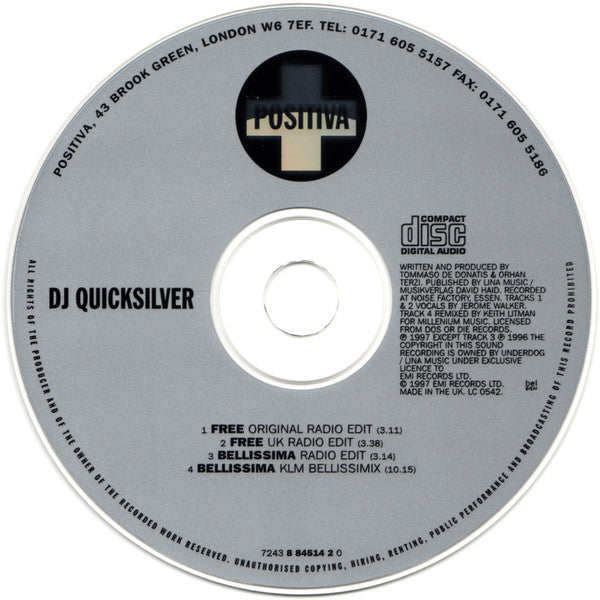 DJ Quicksilver : Free (CD, Single, CD2)