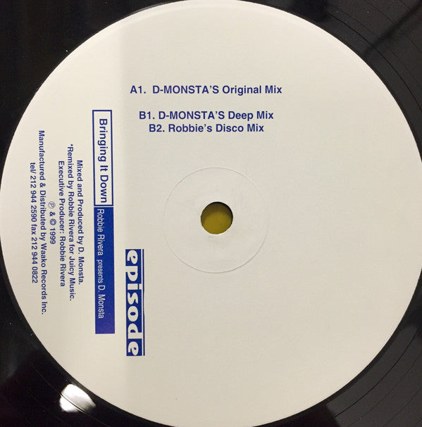 D-Monsta : Bringing It Down (12")