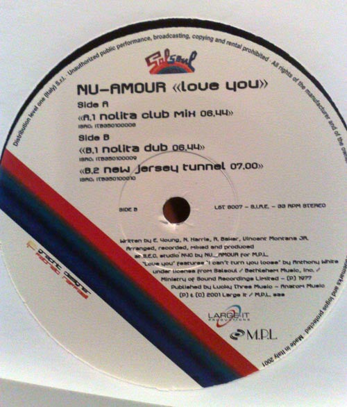 Nu-Amour : Love You (12")