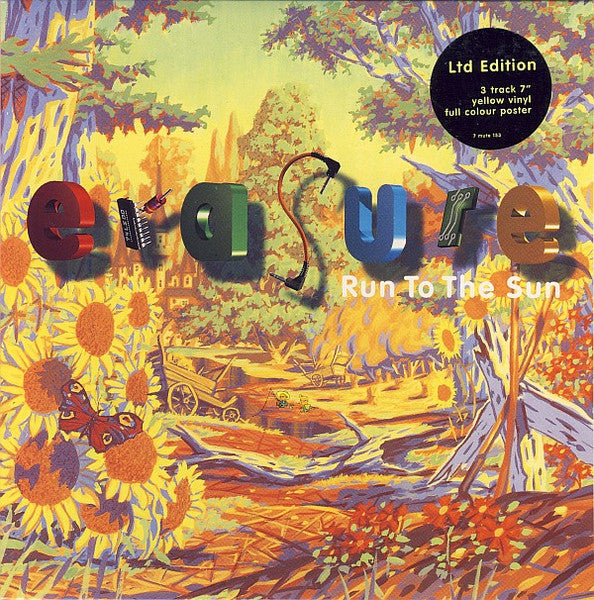 Erasure : Run To The Sun (7", Single, Ltd, Yel)