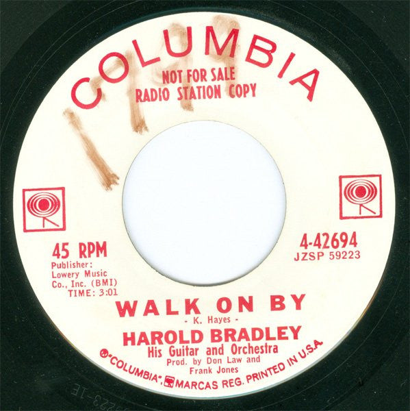Harold Bradley His Guitar And Orchestra : Devil Woman / Walk On By (7", Single, Promo)