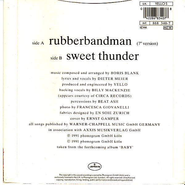 Yello : Rubberbandman (7", Single)