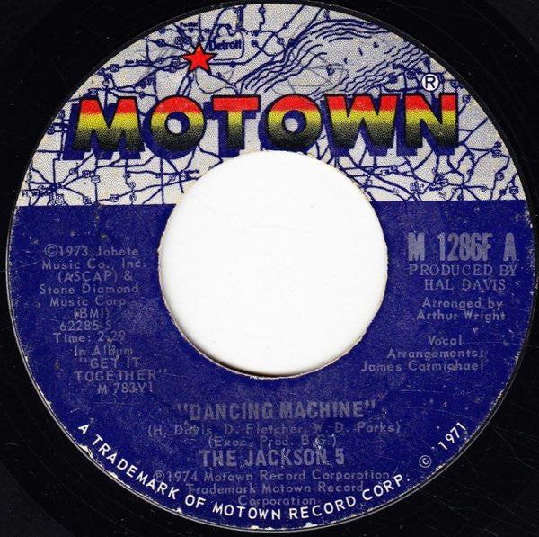 The Jackson 5 : Dancing Machine (7", Single, Styrene, Pit)