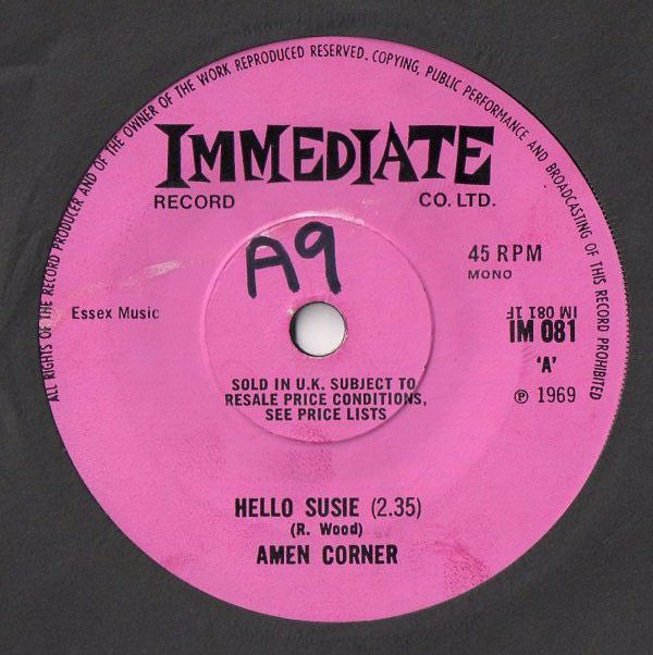 Amen Corner : Hello Susie (7", Single, Mono)