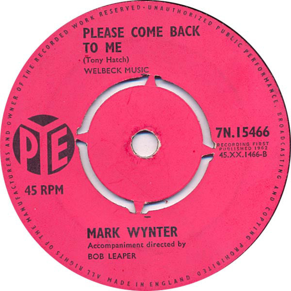 Mark Wynter : Venus In Blue Jeans (7", Single)