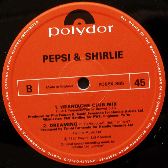 Pepsi & Shirlie : Goodbye Stranger (12")