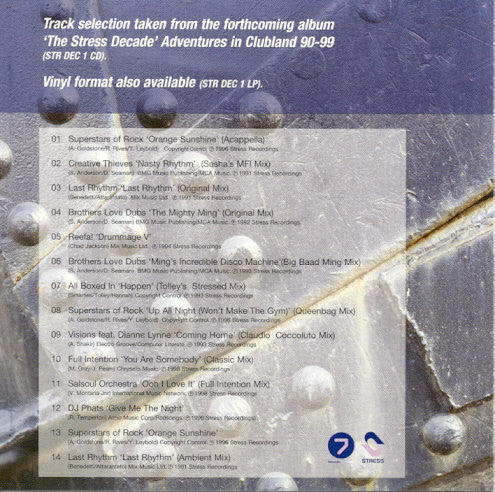 Various : The Stress Decade: Adventures In Clubland 1990-99 (CD, Comp, Mixed)