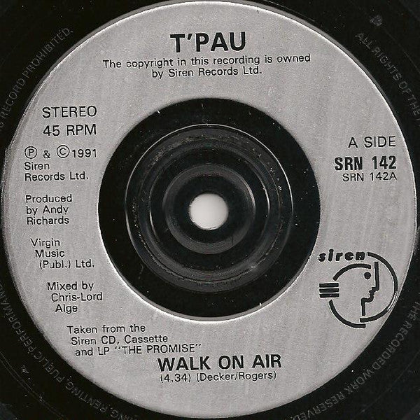 T'Pau : Walk On Air (7")