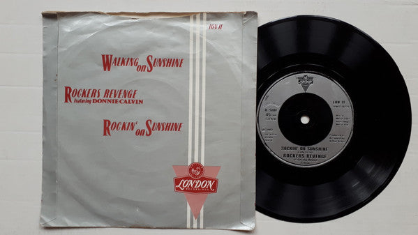 Rockers Revenge Featuring Donnie Calvin : Walking On Sunshine (7", Sil)