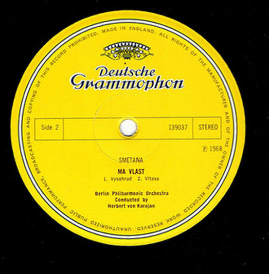 Liszt* / Smetana*, Berlin Philharmonic Orchestra*, Herbert von Karajan : Les Preludes - Hungarian Rhapsody No.2 / Vysehrad - Die Moldau (LP)