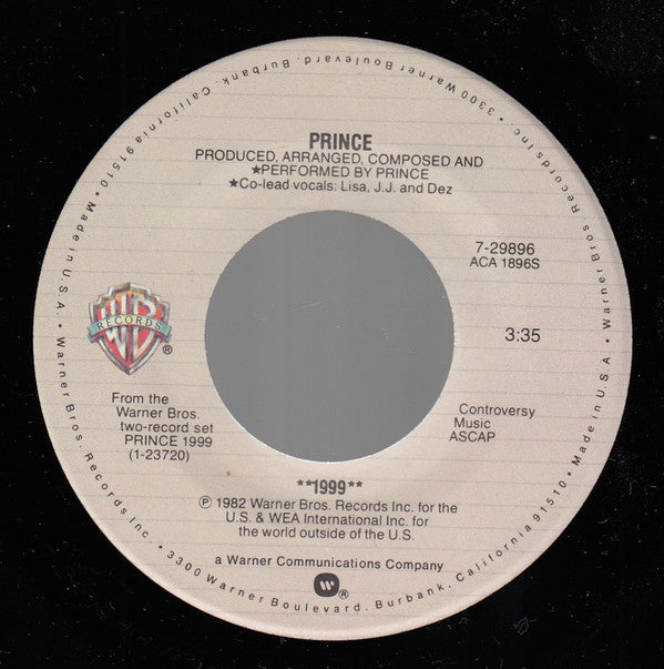 Prince : 1999 (7", Single, Spe)