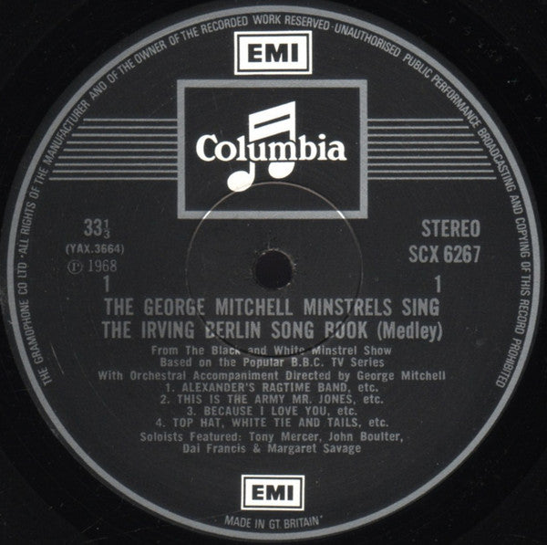 The George Mitchell Minstrels : ... Sing The Irving Berlin Song Book from The Black & White Minstrel Show (LP, Album, Gat)
